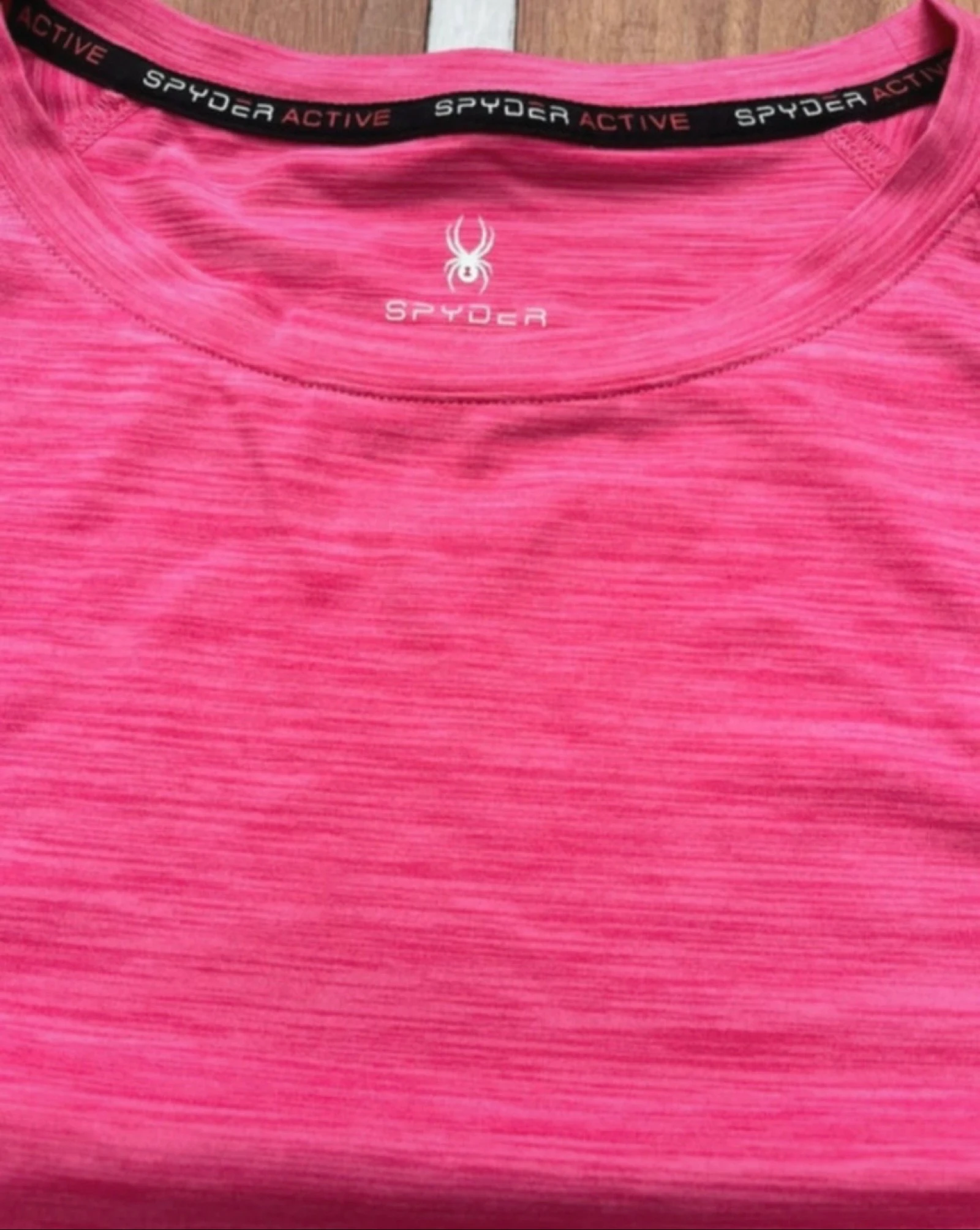 🌺 𝒎𝒛 |Camiseta esportiva Spyder rosa claro |tamanho XL |– dry fit – |nova sem etiqueta – photo 6